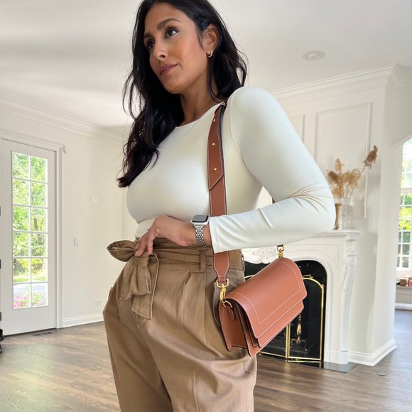 Ingrid Crossbody / Shoulder Bag - Leather - Cognac - Picture 3 of 12